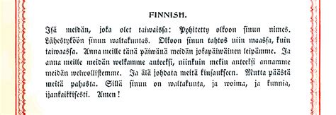 The Lords Prayer In Estonian Finnish Lithuanian Samogitian And Old