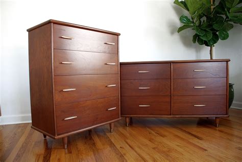 Three small drawers on the top row are well suited for personal. Mid century bedroom furniture, mid century dresser, mid ...