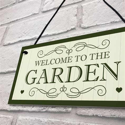 Welcome To The Garden Sign Hanging Plaque New Home T Friendship T