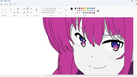 🔴speed Drawing Anime Girl In Ms Paint Speedpaint Anime Ms Paint
