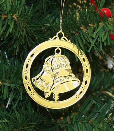 Brass Christmas Ornament Bell Engraved Memories Plus