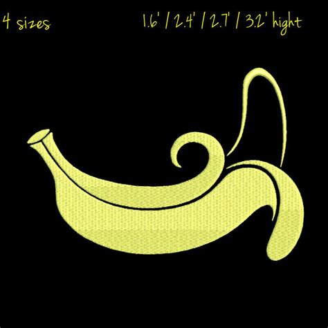 Banana Embroidery Machine Designs Fruite Pattern Digital Instant Design