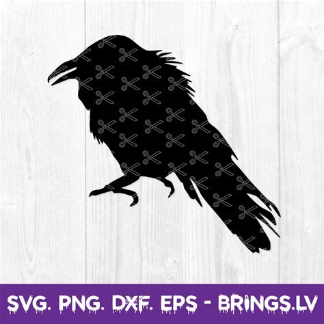 Download Raven SVG, DXF, PNG, EPS, Cut Files - Animal SVG - Raven Clipart