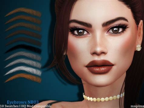 Sims Eyebrows NB By MSQSIMS Swatches All Ages Female Male Base Game HQ Mod