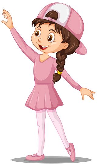 A Girl Ballet Dancer Cartoon Character Stock Illustration Download