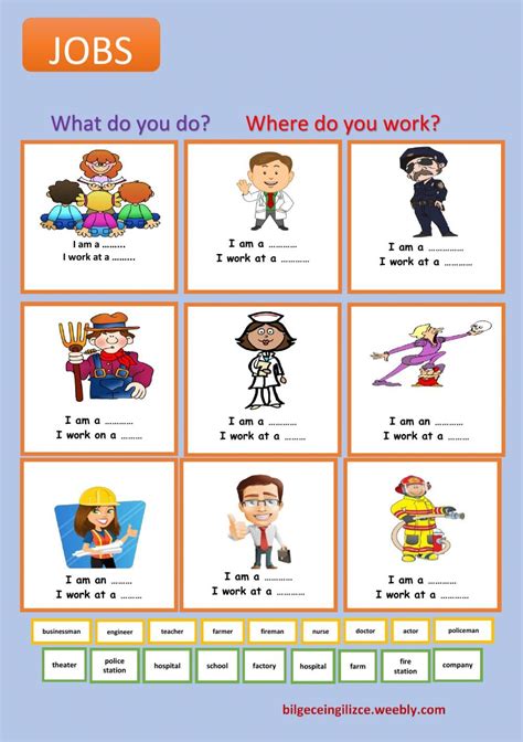 Professions Jobs Worksheet For Kindergarten Thekidsworksheet