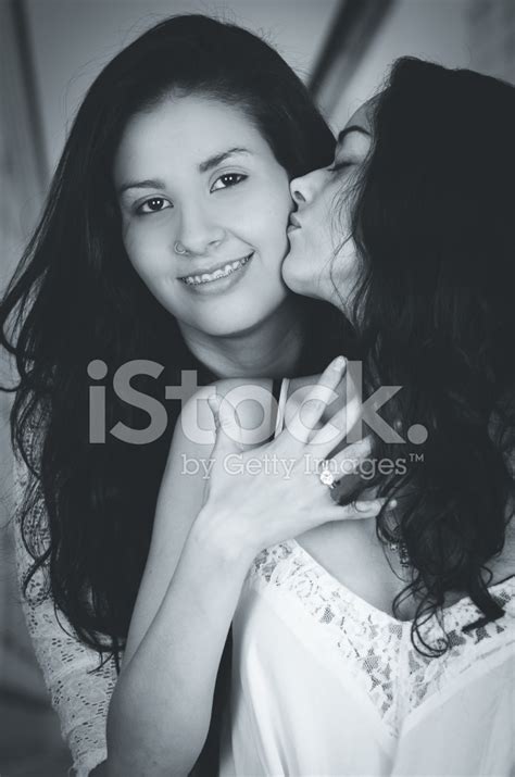 Portrait Of Beautiful Lesbian Couple Wedding Stock Photo Royalty Free