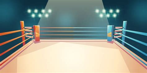 box ring arena  sports fighting cartoon