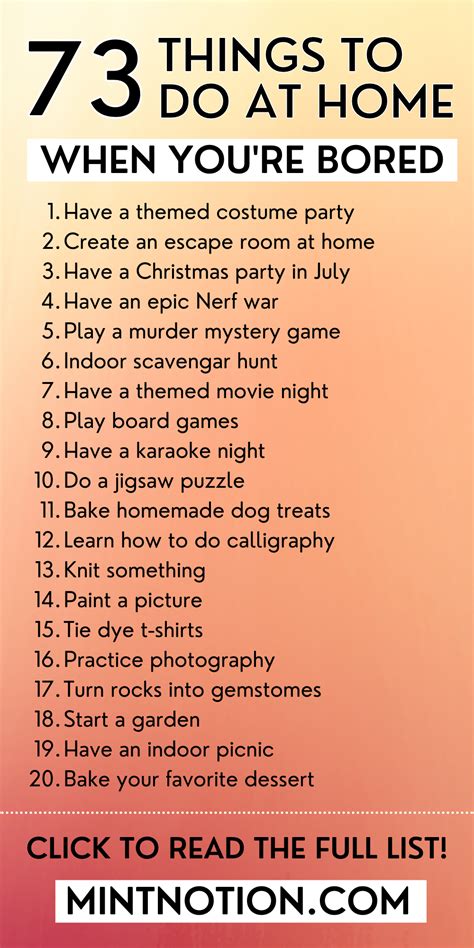 75 Fun Things To Do When Youre Bored At Home Fun Activities To Do
