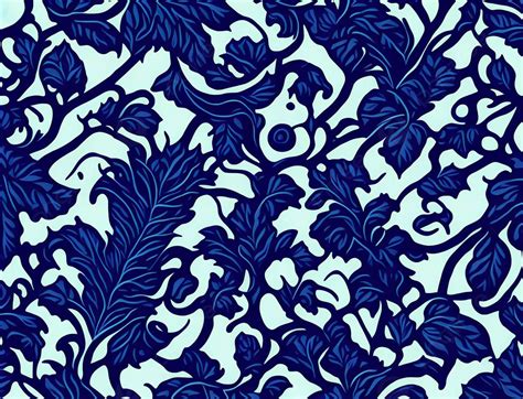 Pola Batik Biru Yang Indah Batik Pola Indonesia Latar Belakang Untuk