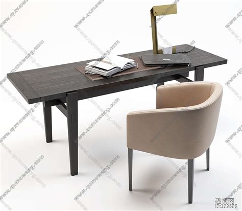 意大利poliform书桌休闲椅子 趣模网