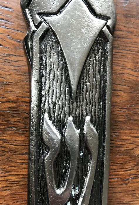 Mid Century Brutalist Silver Metal Mezuzah By Wainberg Jerusalem At