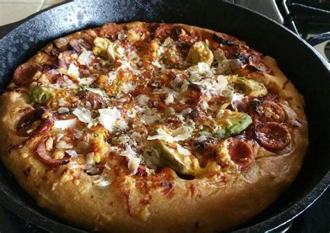 Bbq Pepperoni Deep Dish Pizza In A Cast Iron Skillet Recipe By Lamo S SexiezPix Web Porn
