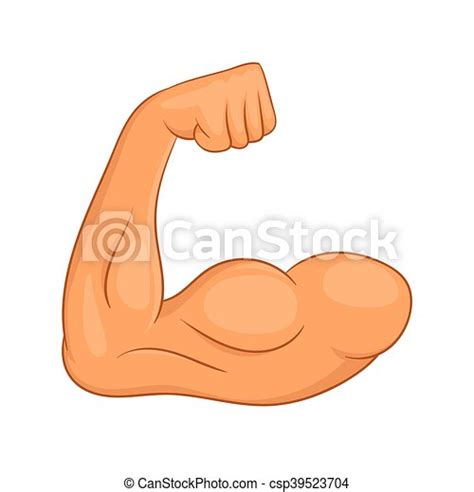 Biceps Hands Icon Cartoon Style Biceps Hands Icon In Cartoon Style