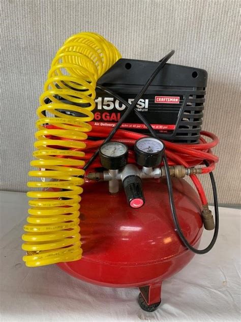 150 Psi 6 Gal Craftsman Compressor Live And Online Auctions On