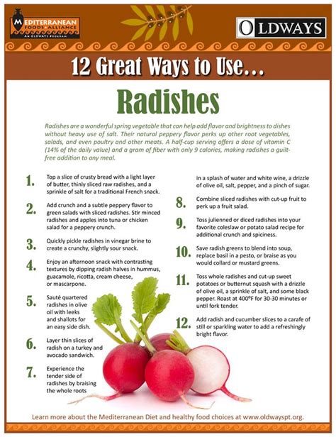 12 Great Ways To Use Radishes Infographic Health Benefits Of Radishes Vegetable Benefits