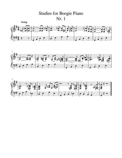 Studies For Boogie Piano No 1 Sheet Music For Piano Download Free In