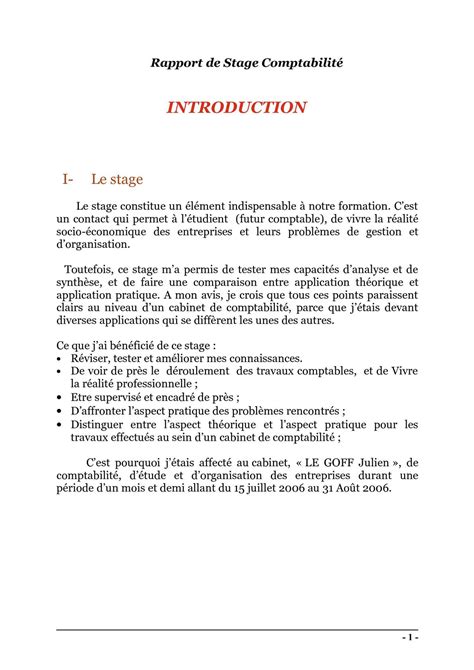 Exemple D Introduction Rapport De Stage Les Lieux Historiques
