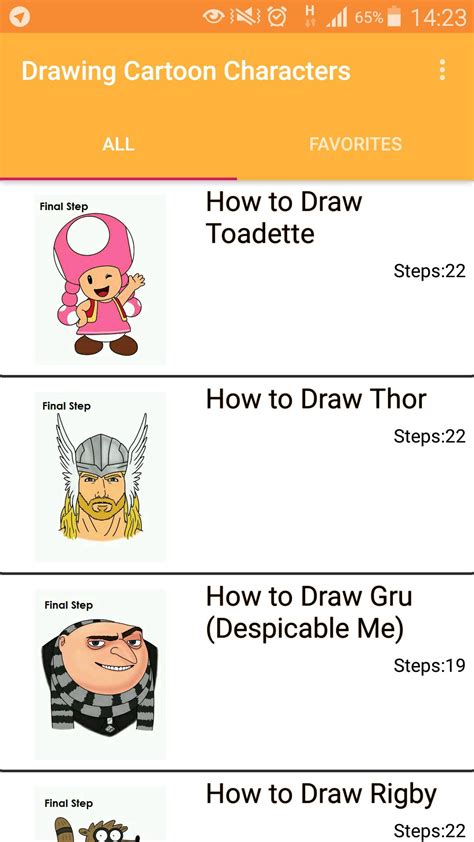 Android 用の How To Drawing Cartoon Characters Apk をダウンロード