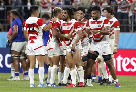In Photos Japan Charges On At Rugby World Cup With Win Over Samoa The Mainichi