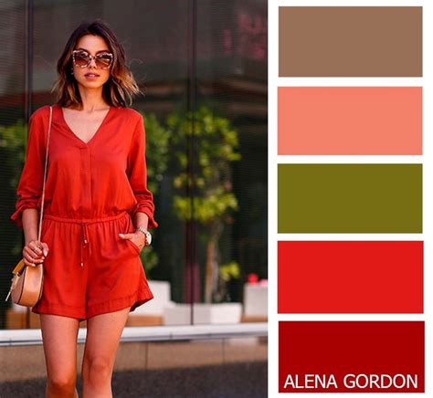 Color-Block Fashion by Alena Gordon | Одежда, Цветовые сочетания, Оттенки красного