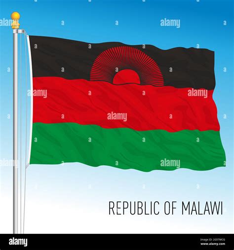 Malawi Official National Flag African Country Vector Illustration