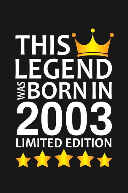 This Legend Was Born In 2003 Limited Edition Happy 17th Birthday 17
