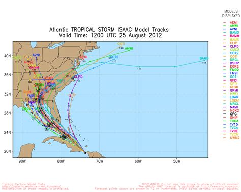 The Weather Centre Isaac Threatening Florida Hurricane Warnings Hoisted