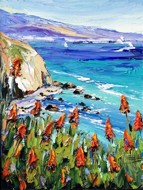 A Textured Deep Impasto Palette Knife Painting In Oil By An Award