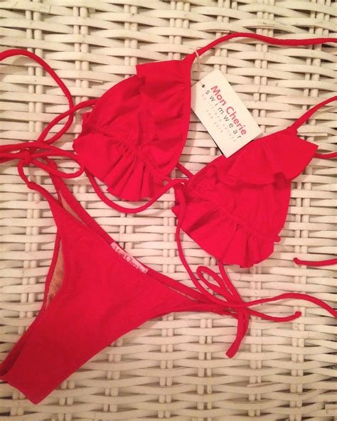 The Bahamas 2pieces Bikini Set In Red From Moncherie By Liliana Sacaza Swimwear Bikinis Beach