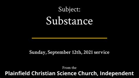 Sunday September 19th 2021 Service — Subject Matter Youtube