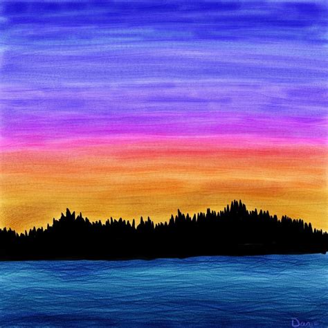 Sunset On The Inlet Art Quilts Painting Sunrise Painting Sunset