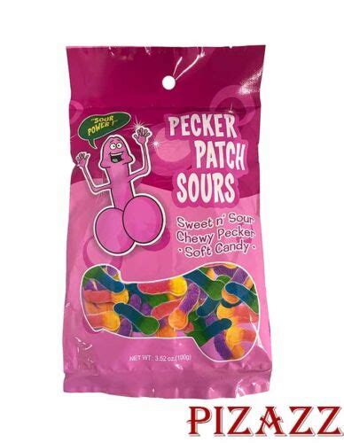 pecker patch sours sweet and sour chewy penis shaped soft gummy candy ebay