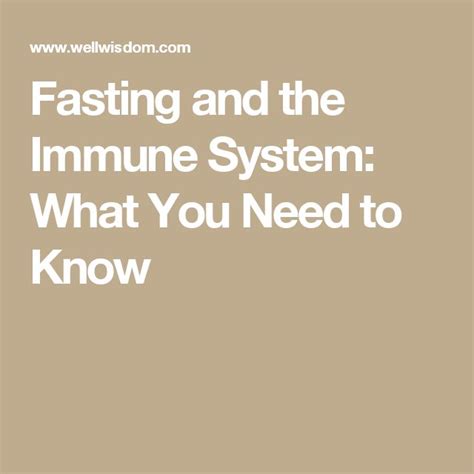 Fasting And The Immune System What You Need To Know Immune System