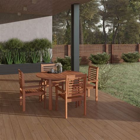 International Home Amazonia 5 Piece Brown Frame Patio Set In The Patio
