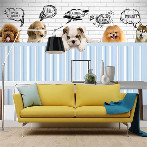 Custom 3d Photo Wallpaper Mural Bed Room Hd Wallpaper Cute Pet Dog 3d