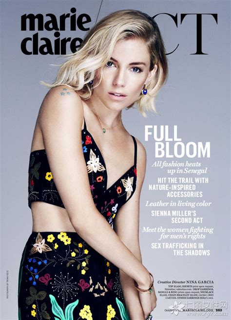 Sienna Miller In Marie Claire Magazine October 2015 Issue Hawtcelebs