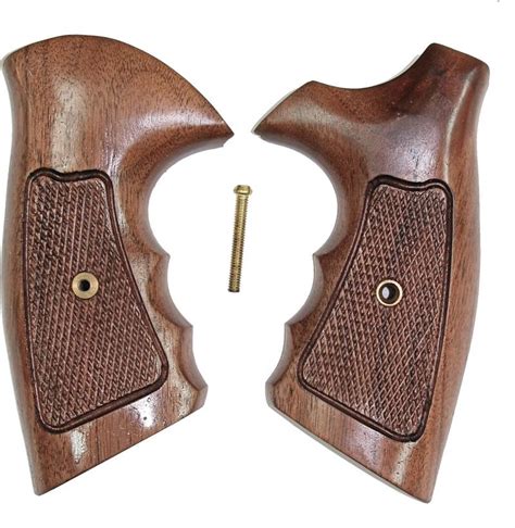 Smith And Wesson J Frame Walnut Combat Grips With Finger Grooves