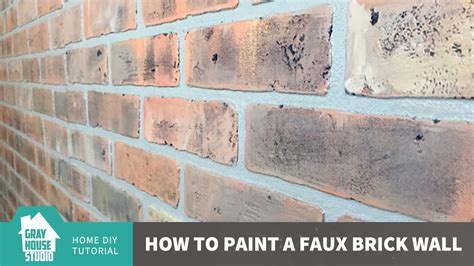 How To Paint Faux Brick Wall Panels Youtube