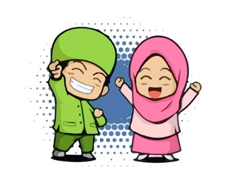 Download Gambar Anak Muslim Kartun Vektor Background Blog Garuda Cyber