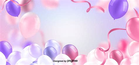 Purple Stereoscopic Happy Birthday Background Ribbon Creative Background Lovely Background