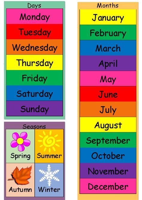 Today Is (Dates, Weather & Seasons) Chart - MindingKids | Learning
