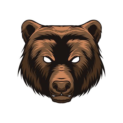 Grizzly Bear Head Mascot Illustration 11855744 Vector Art At Vecteezy