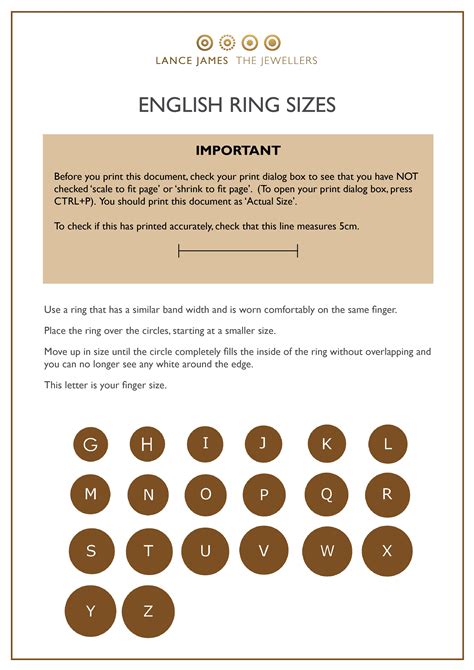 Ring Chart Printable