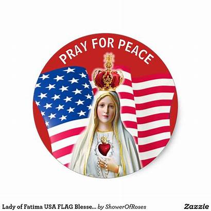 Flag Blessed Lady Fatima Mother Usa Mary