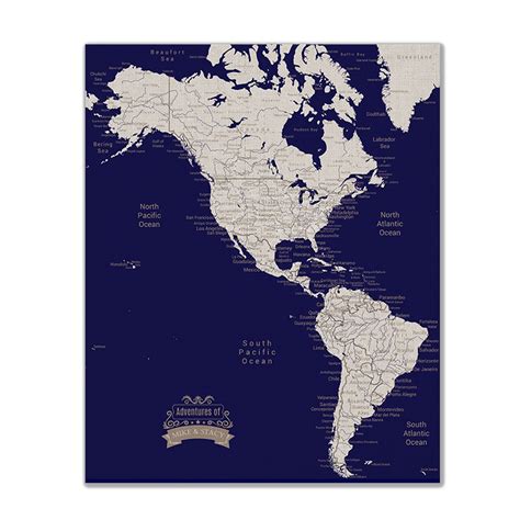 Americas Push Pin Map Topographic With 1000 Pins Modern Map Art