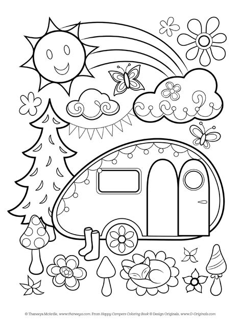 Free Printable Camper Coloring Pages