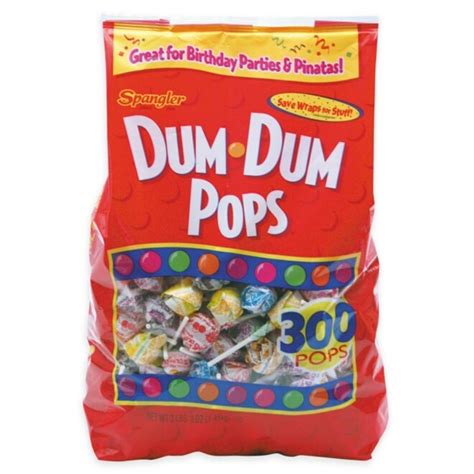 Dum Dum Pops Bag Of 300 Lollipops Hard Candy Spangler Candy Co