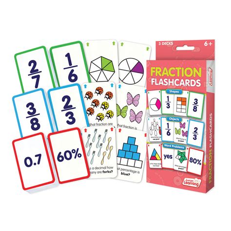 Fraction Flashcards Math Manipulatives Supplies And Resources Eai