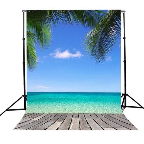 3x5ft Vinyl Summer Blue Sky Beach Coco Photography Backdrop Background